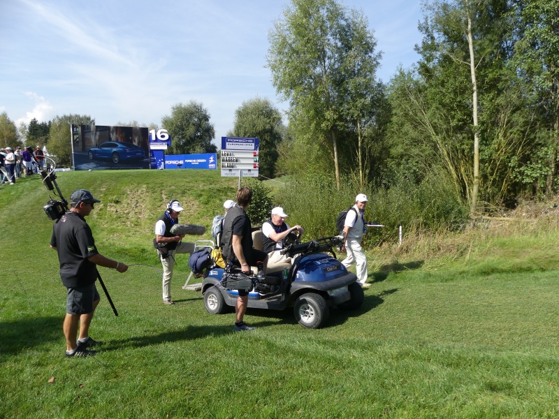Helfer auf der Porsche European Open Fernsehteam