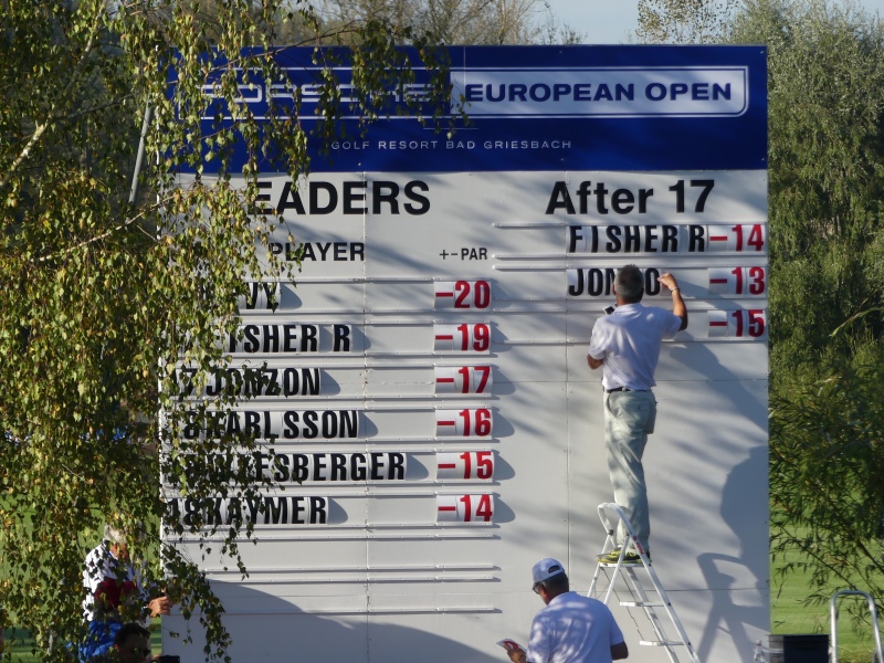 Helfer auf der Porsche European Open Leaderboard