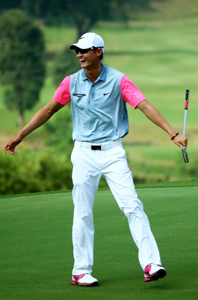The Open Championship 2017 Haotong Li nach Putt (Foto: PGA TOUR China Series/Liu Zhuang)
