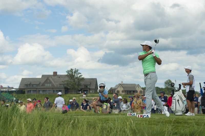 US Open 2017 Erin Hills Sieger Brooks Koepka Finalrunde am Abschlag